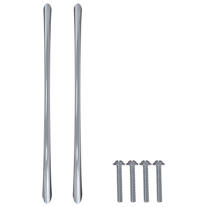 Griff 2 pcs Silber 107 x 3,6 x 23 mm Edelstahl