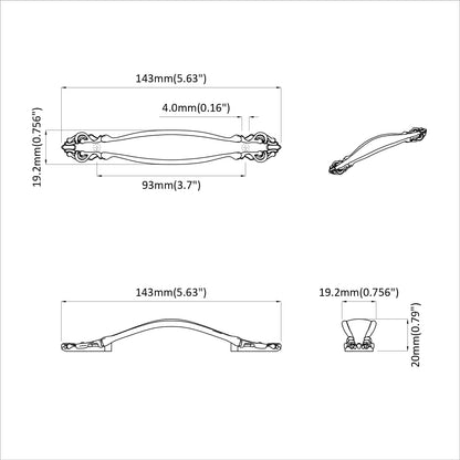 Griff 923 pcs Gold Zinklegierung