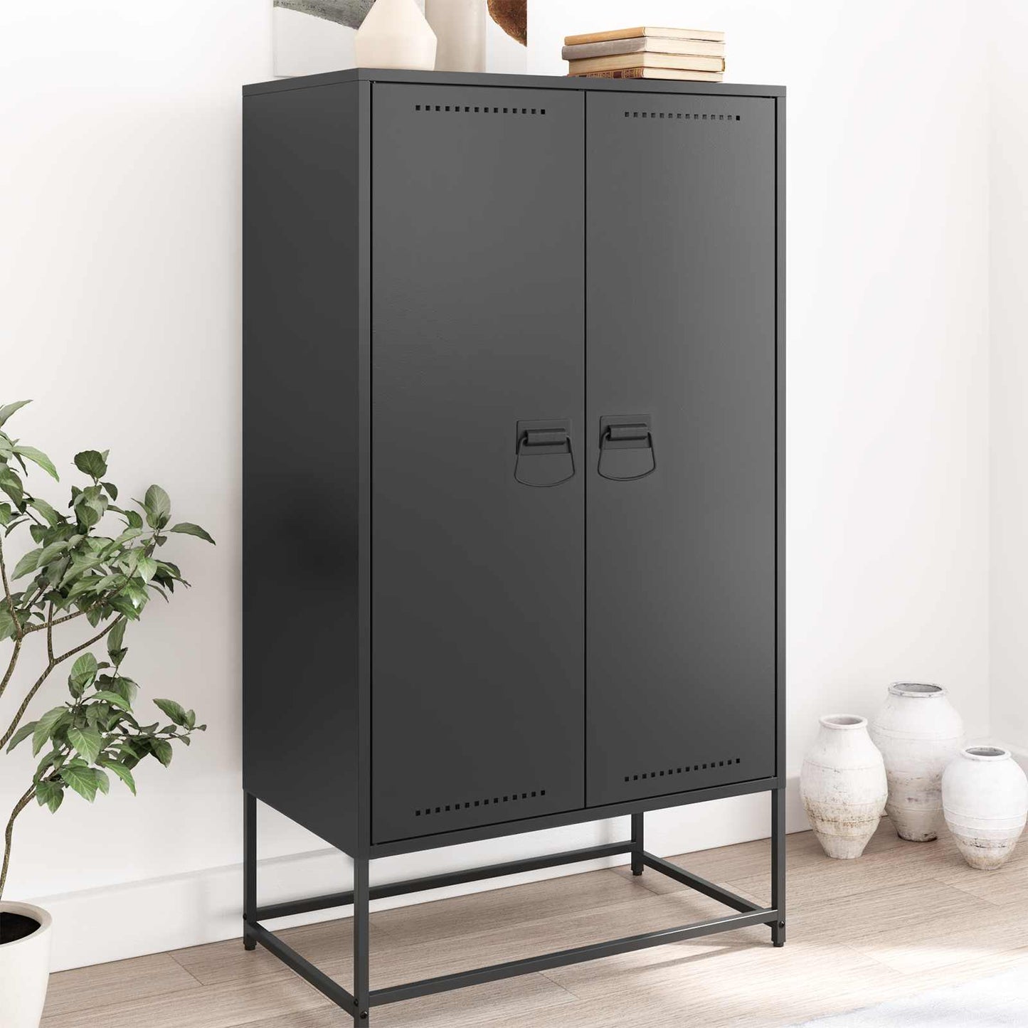 Schrankgriffe Schwarz 85 x 45 mm Metall