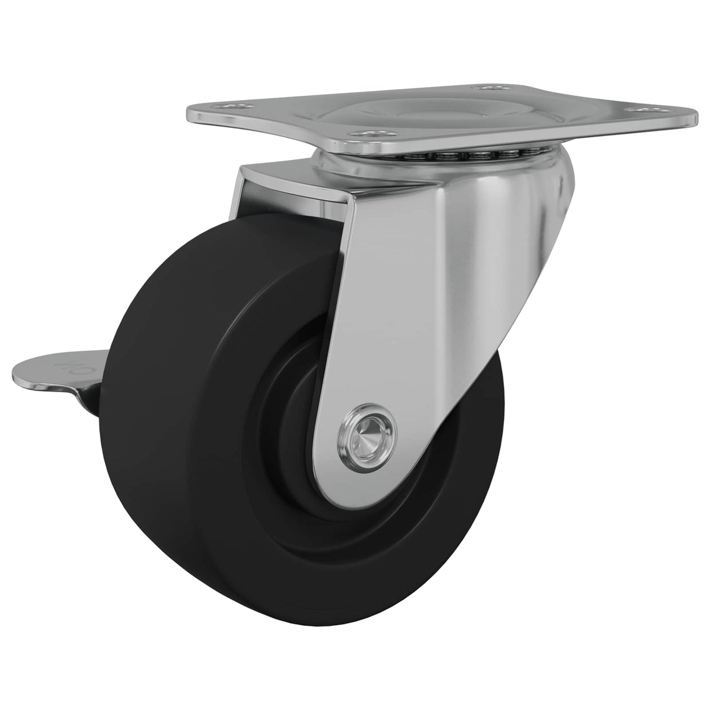 Bockrolle 2 pcs Schwarz und Silber 50,7 x 50,7 x 24,4 mm