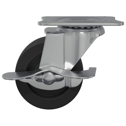 Bockrolle 2 pcs Schwarz und Silber 50,7 x 50,7 x 24,4 mm