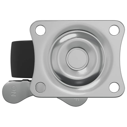 Bockrolle 2 pcs Schwarz und Silber 50,7 x 50,7 x 24,4 mm