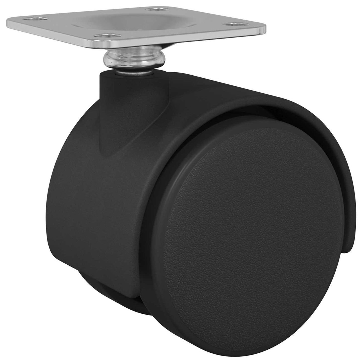 Drehrolle 2 pcs Schwarz 39,5 x 39,5 x 37,8 mm Eisen und PP