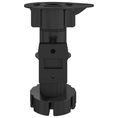 Möbelbeine Verstellbar 12 pcs Schwarz 46 x 46 x 128 mm PP