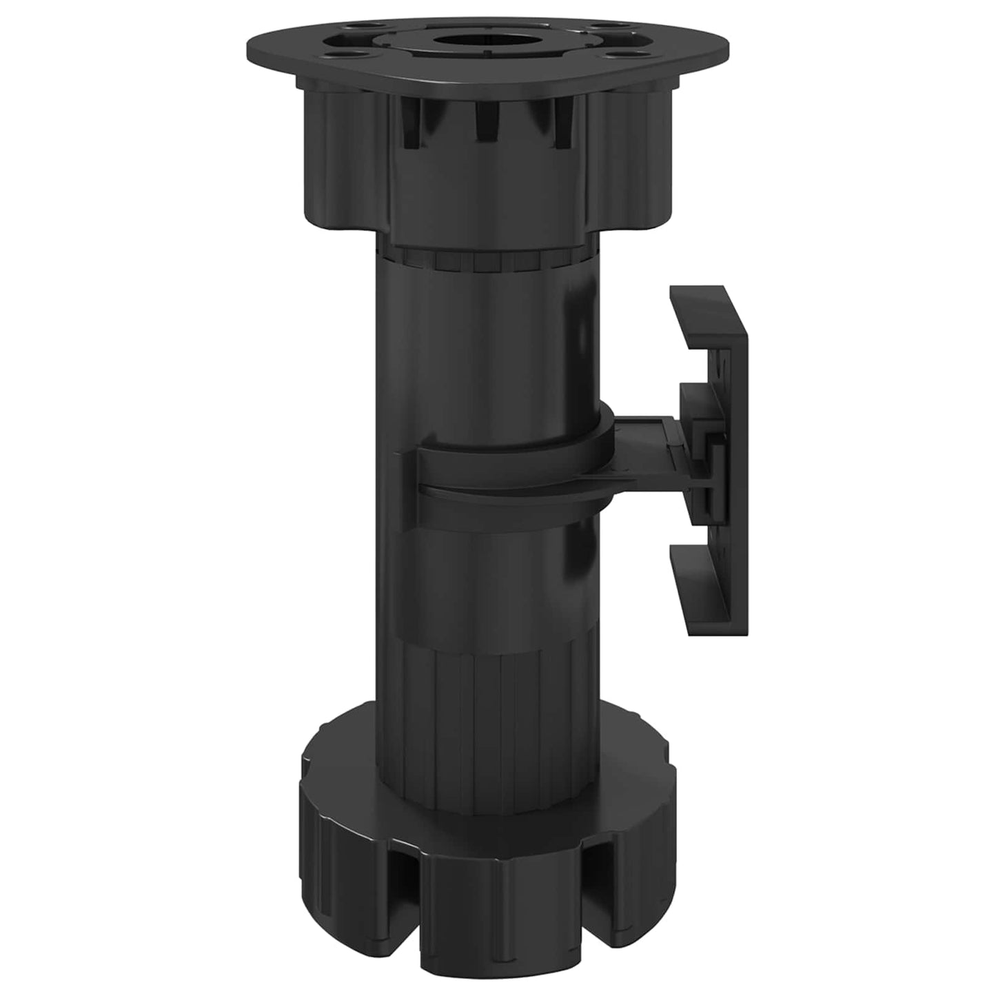 Möbelbeine Verstellbar 12 pcs Schwarz 46 x 46 x 128 mm PP