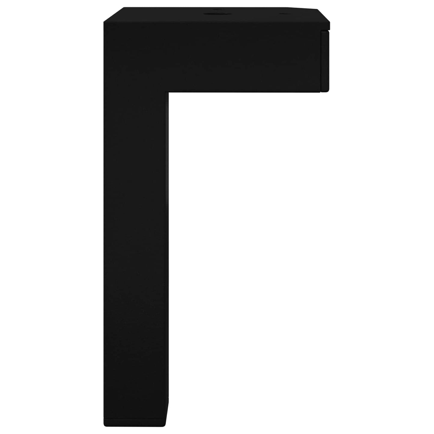 Standfüße 2 pcs Schwarz 57 x 57 x 100 mm Eisen