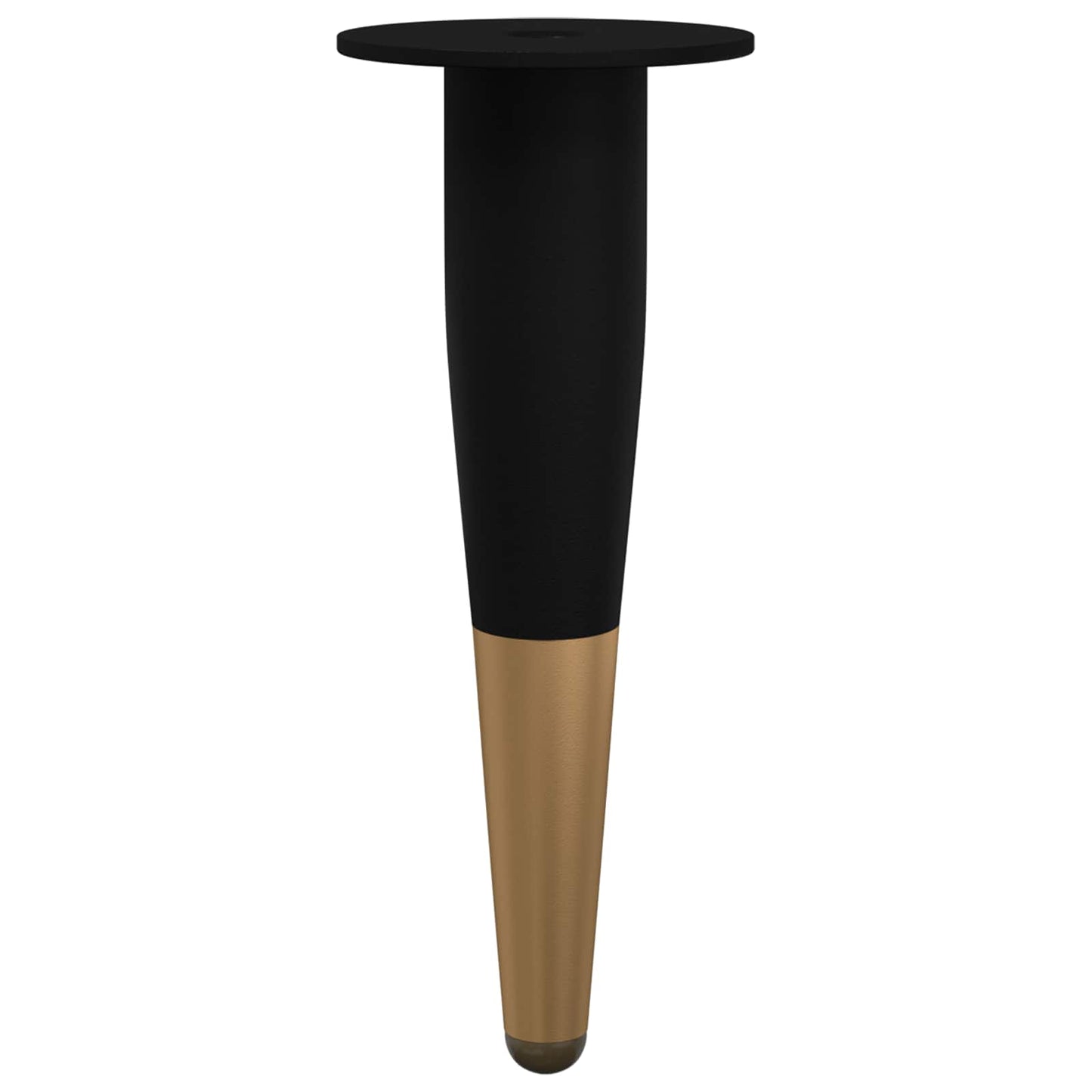 Möbelbeine 2 pcs Schwarz und Gold Ø 40 x 98 mm Eisen