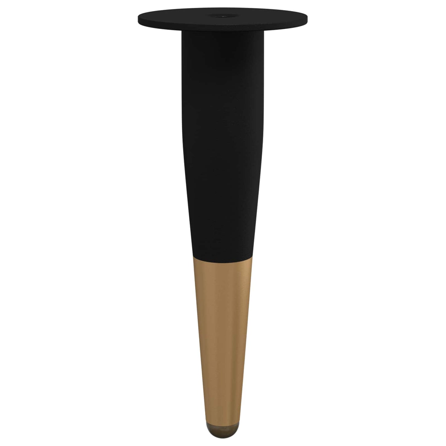 Möbelbeine 2 pcs Schwarz und Gold Ø 40 x 98 mm Eisen