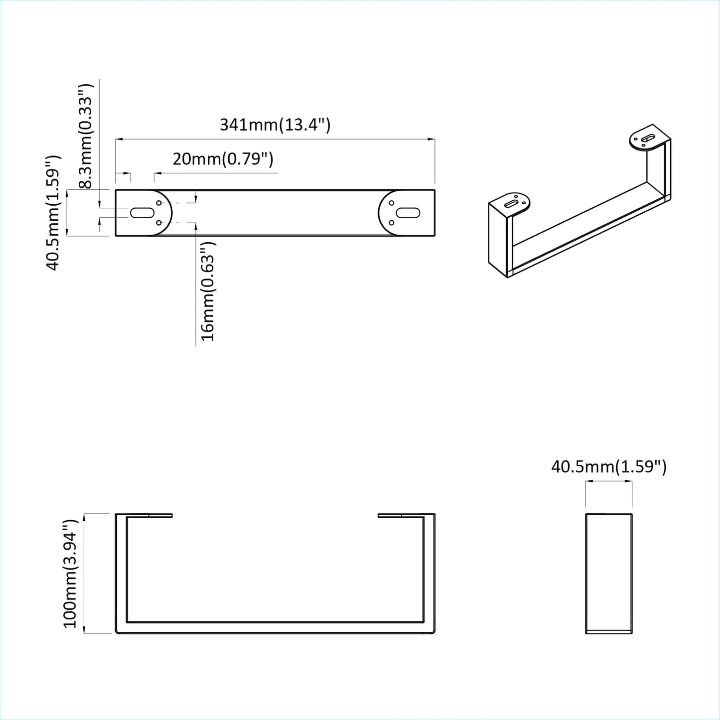 Möbelbeine 12 pcs Schwarz 341 x 40,5 x 100 mm Eisen