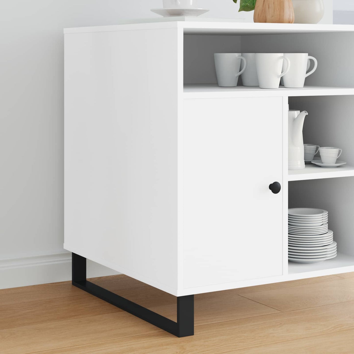 Möbelbeine 2 pcs Schwarz 596 x 40,5 x 100 mm Eisen