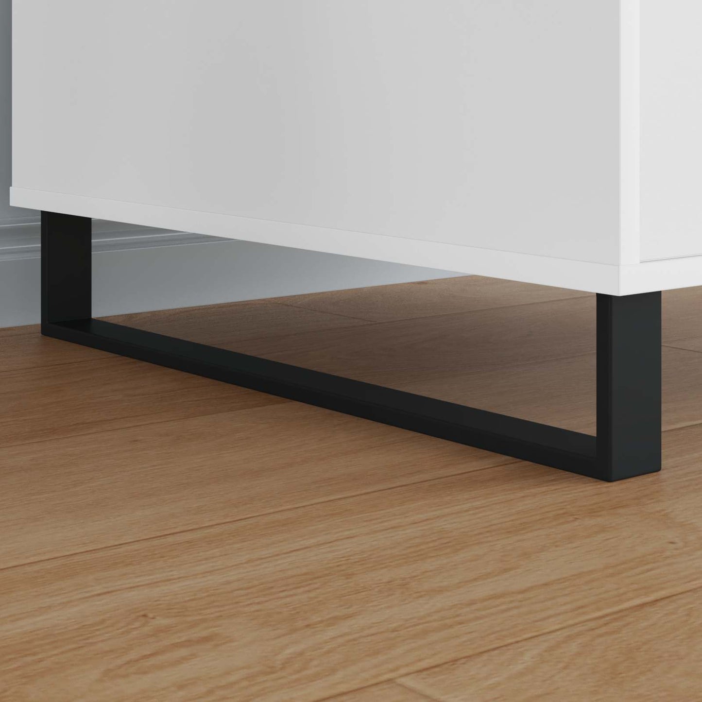 Möbelbeine 2 pcs Schwarz 596 x 40,5 x 100 mm Eisen