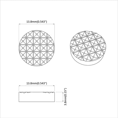 Möbelgleiter 12 pcs Schwarz Ø 14 x 4 mm EVA