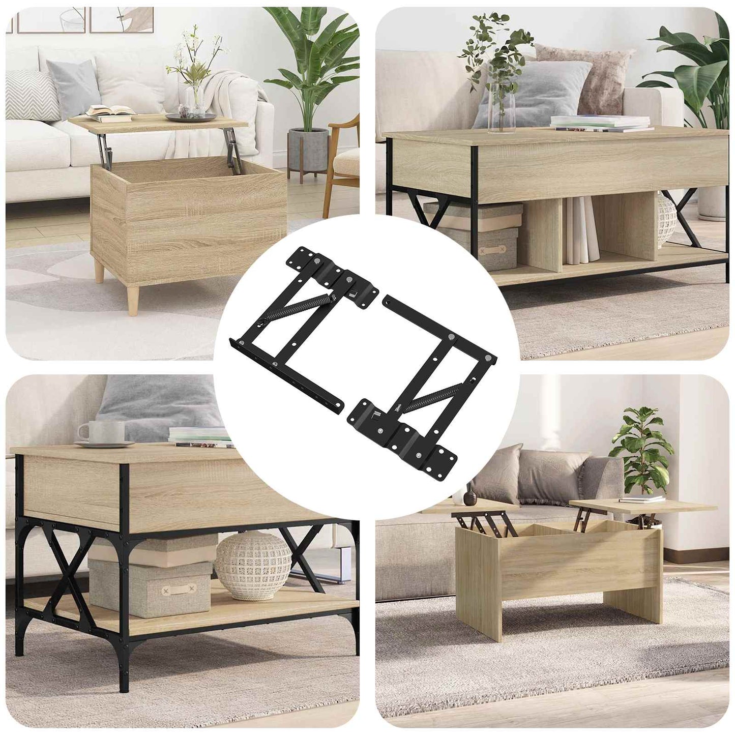 Bettliftmechanismus 12 pcs Schwarz 340 x 95 x 40 mm Eisen