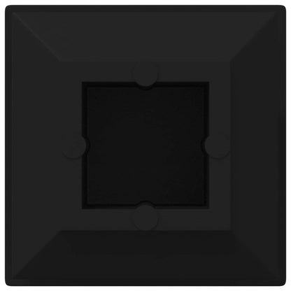 Endkappen 12 pcs Schwarz 15 x 15 x 15 mm PP