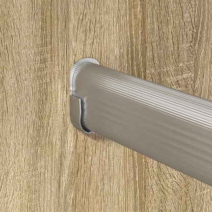 Kleiderstange 12 pcs Silber 764 x 15 x 29 mm Aluminiumlegierung