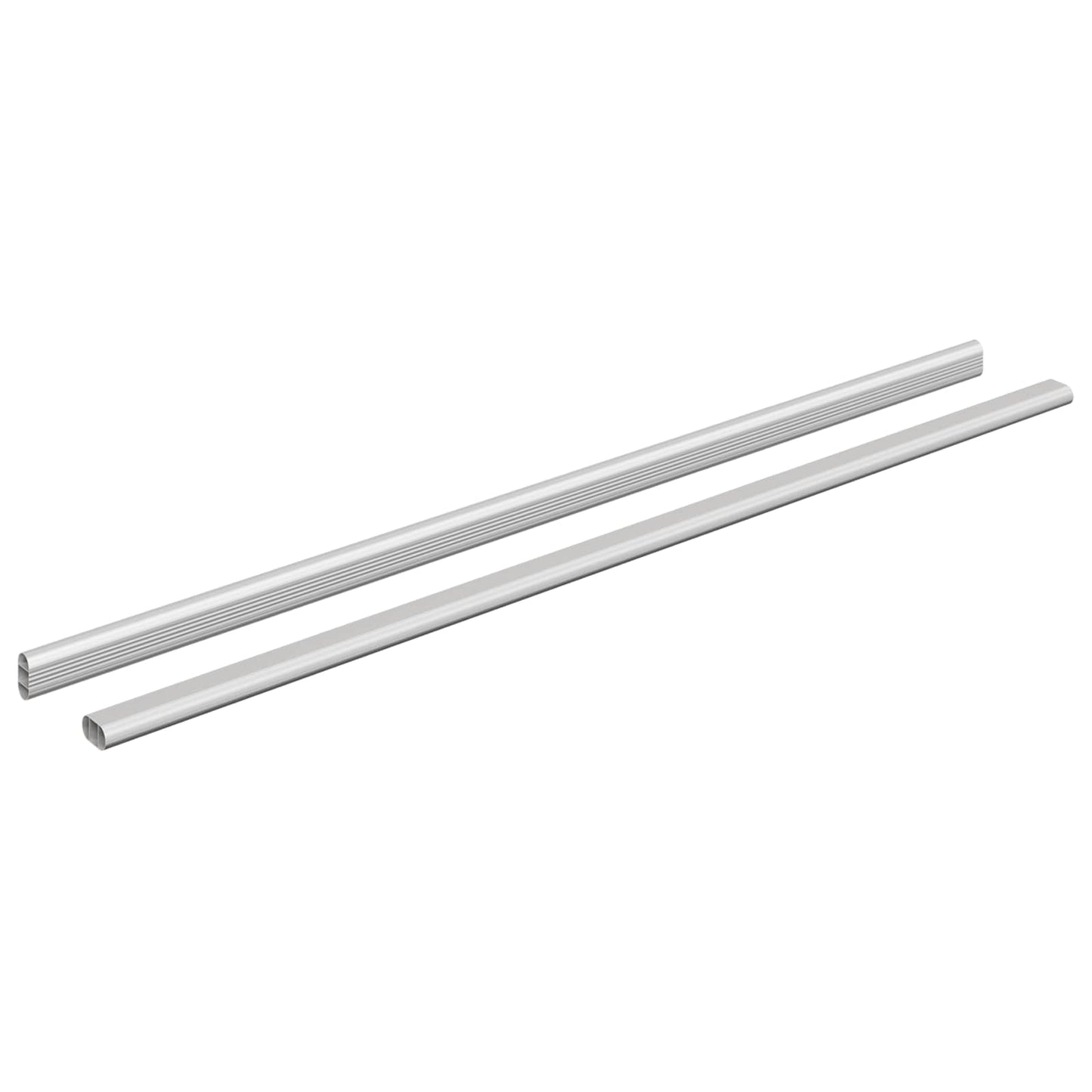 Kleiderstange 2 pcs Silber 764 x 15 x 29 mm Aluminiumlegierung