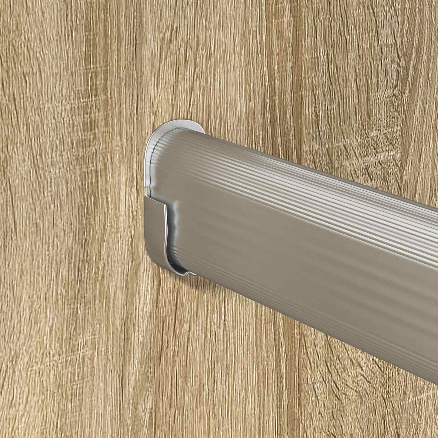 Kleiderstange 12 pcs Silber 764 x 15 x 29 mm Aluminiumlegierung