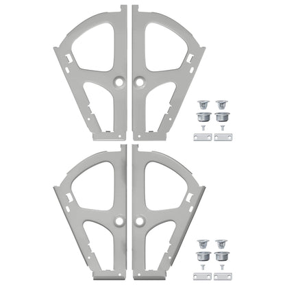 Klappenscharnier 2 pcs Silber 235 x 155 x 30 mm Eisen