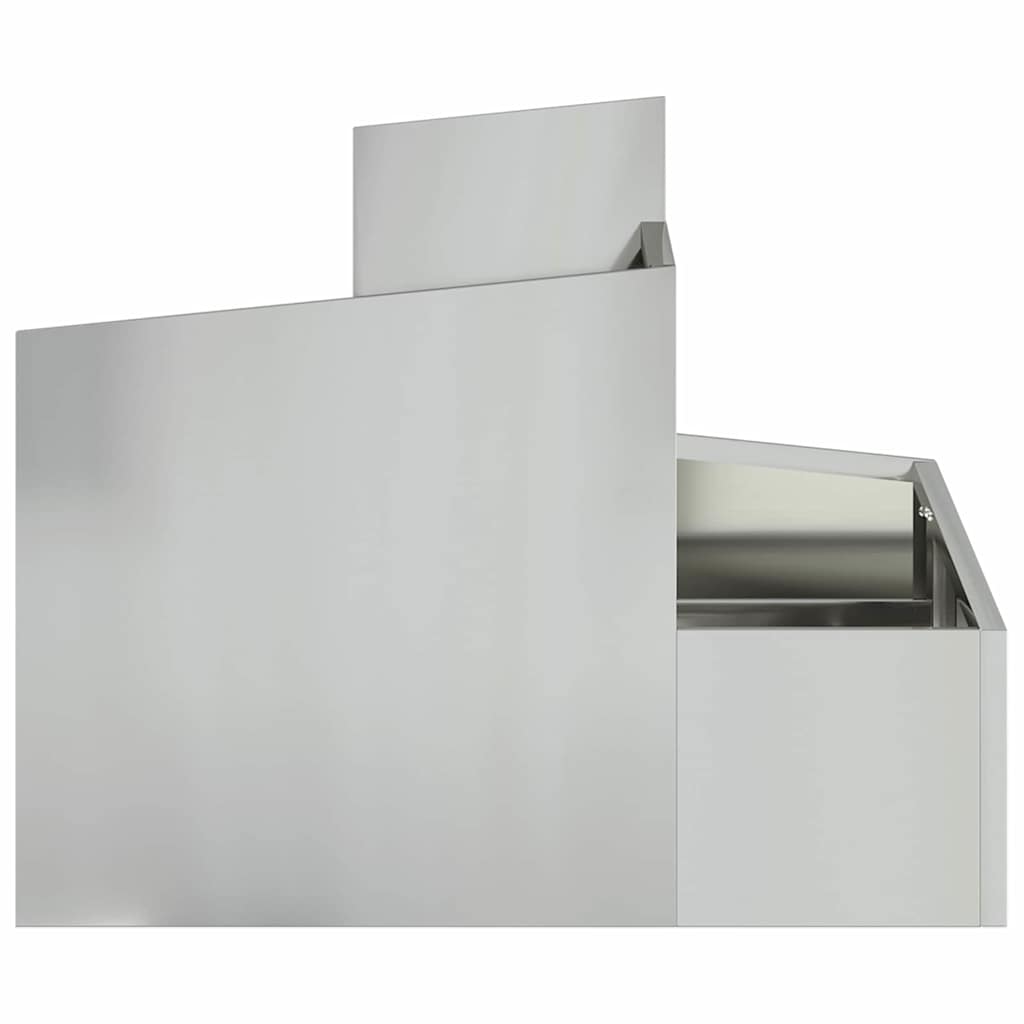 Garten-Pflanzgefäß Silber 60 x 60 x 50 cm Verzinkter Stahl