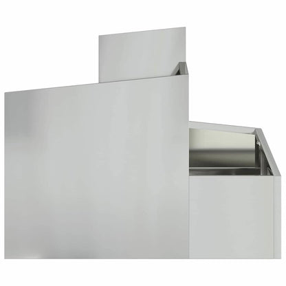 Garten-Pflanzgefäß Silber 60 x 60 x 50 cm Verzinkter Stahl