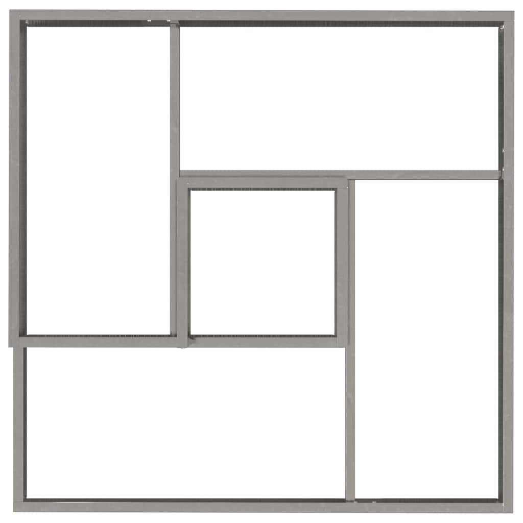 Garten-Pflanzgefäß Silber 60 x 60 x 50 cm Verzinkter Stahl