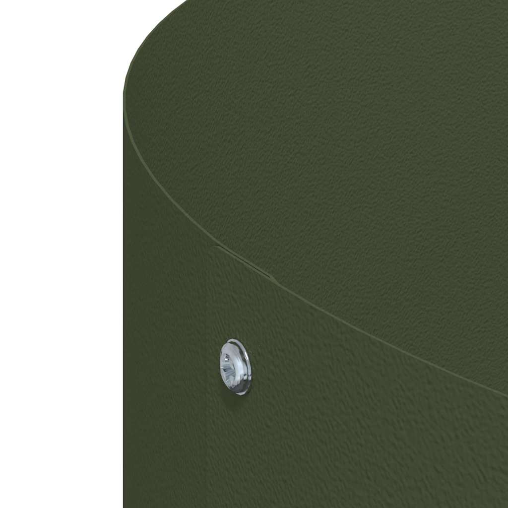 Pflanzenring Olive Grün 40 x 40 x 20 cm Kaltgewalzter Stahl