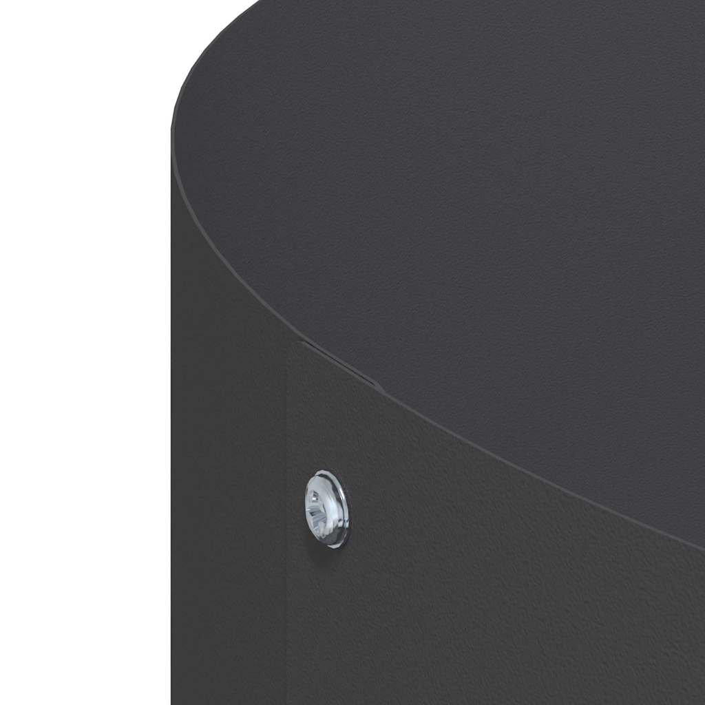 Pflanzenring 5 pcs Schwarz 80 x 80 x 20 cm Kaltgewalzter Stahl