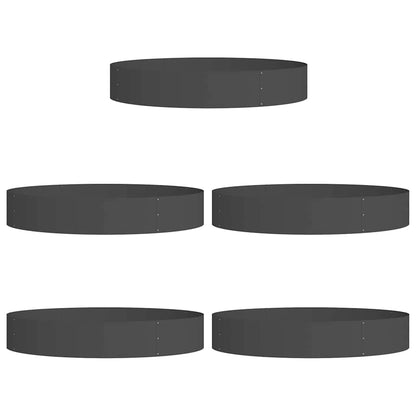 Pflanzenring 5 pcs Schwarz 120 x 120 x 20 cm