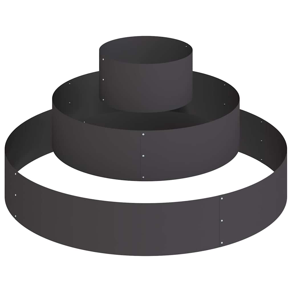 Garten-Pflanzgefäß Schwarz 120 x 120 x 20 cm