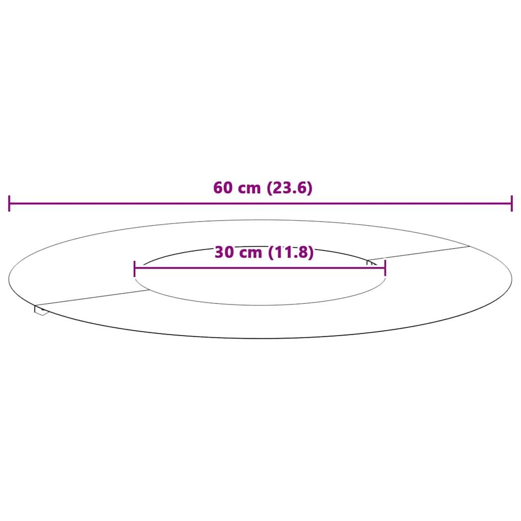 geeignet für flache Baumringe 5 pcs Anthrazit Ø30 / 60 cm Stahl
