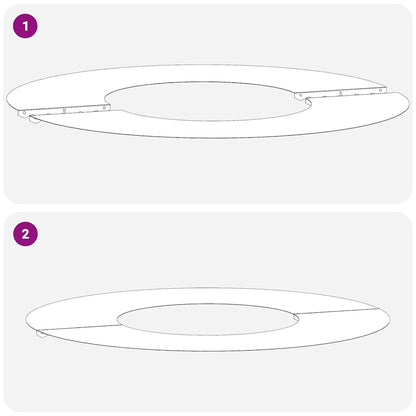 geeignet für flachen Baumring Silber Ø30 / 60 cm Edelstahl