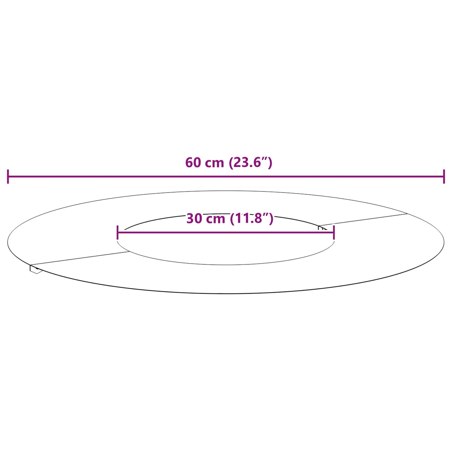 geeignet für flache Baumringe 5 pcs Braun Ø30 / 60 cm