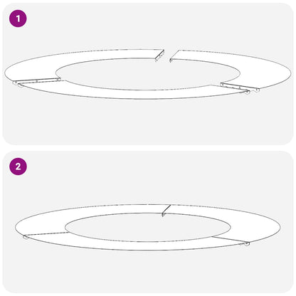 geeignet für flachen Baumring Silber Ø50 / 80 cm Verzinkter Stahl