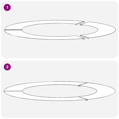 geeignet für flachen Baumring Weiß Ø60 / 90 cm Stahl