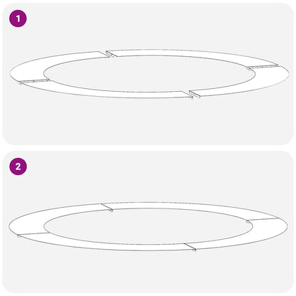 geeignet für flachen Baumring Silber Ø90 / 120 cm Edelstahl