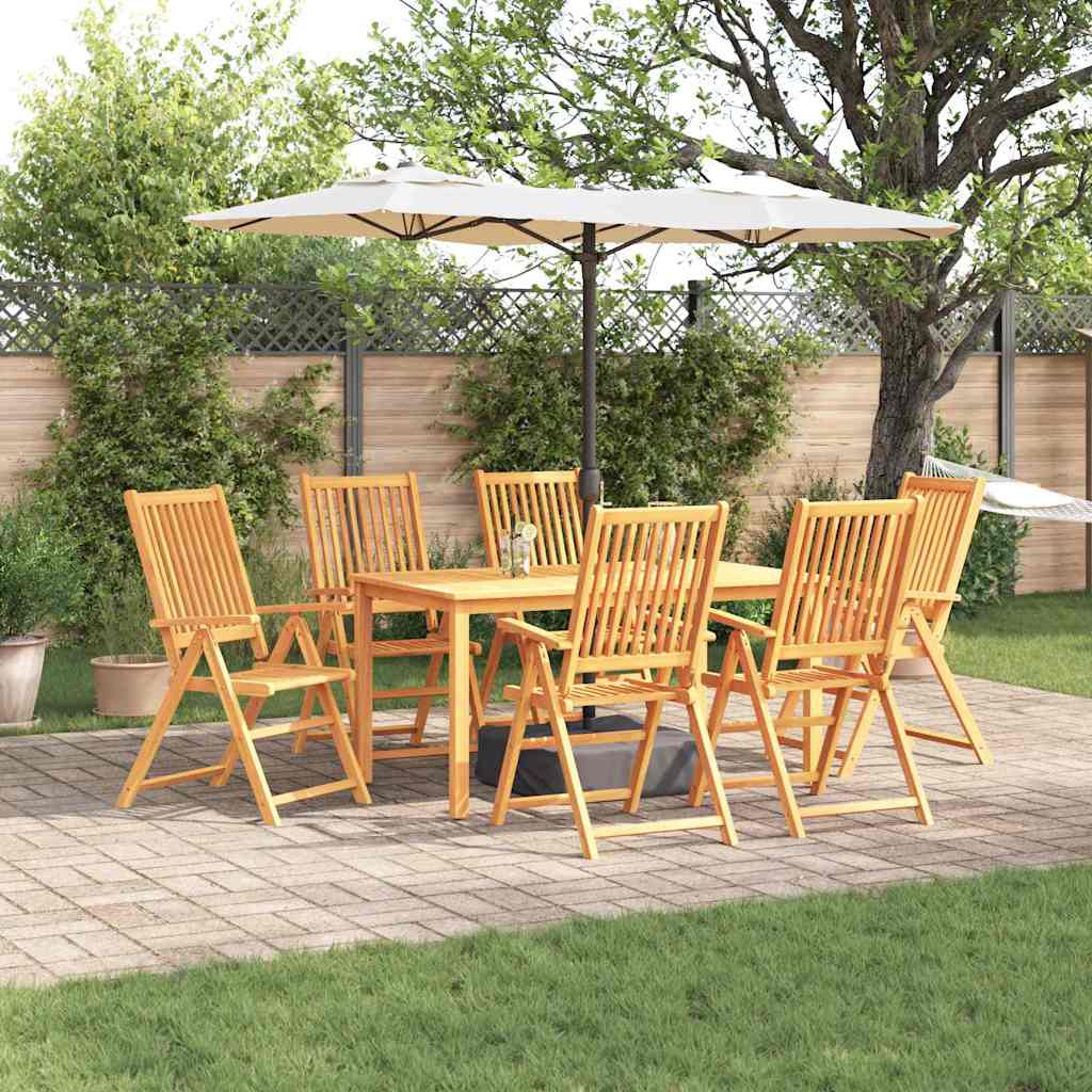 Garten Essgruppe 7 pcs Braun Massivholz Akazie