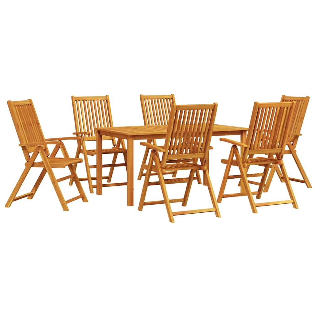 Garten Essgruppe 7 pcs Braun Massivholz Akazie