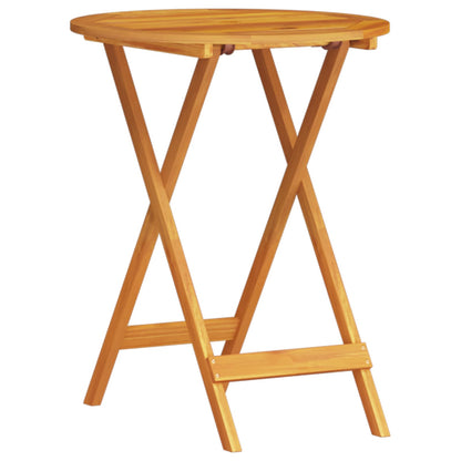 Klapp Bistro Set 3 pcs Braun Massivholz Akazie