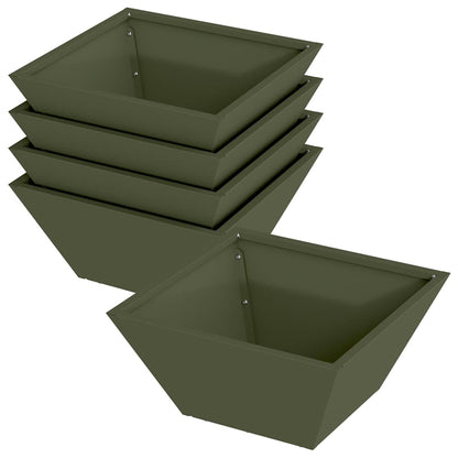 Garten-Pflanzgefäß 5 pcs Olive Grün 35 x 35 x 15 cm
