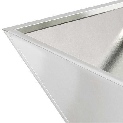 Garten-Pflanzgefäß Silber 35 x 35 x 15 cm Edelstahl