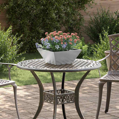 Garten-Pflanzgefäß 5 pcs Silber 35 x 35 x 15 cm Edelstahl