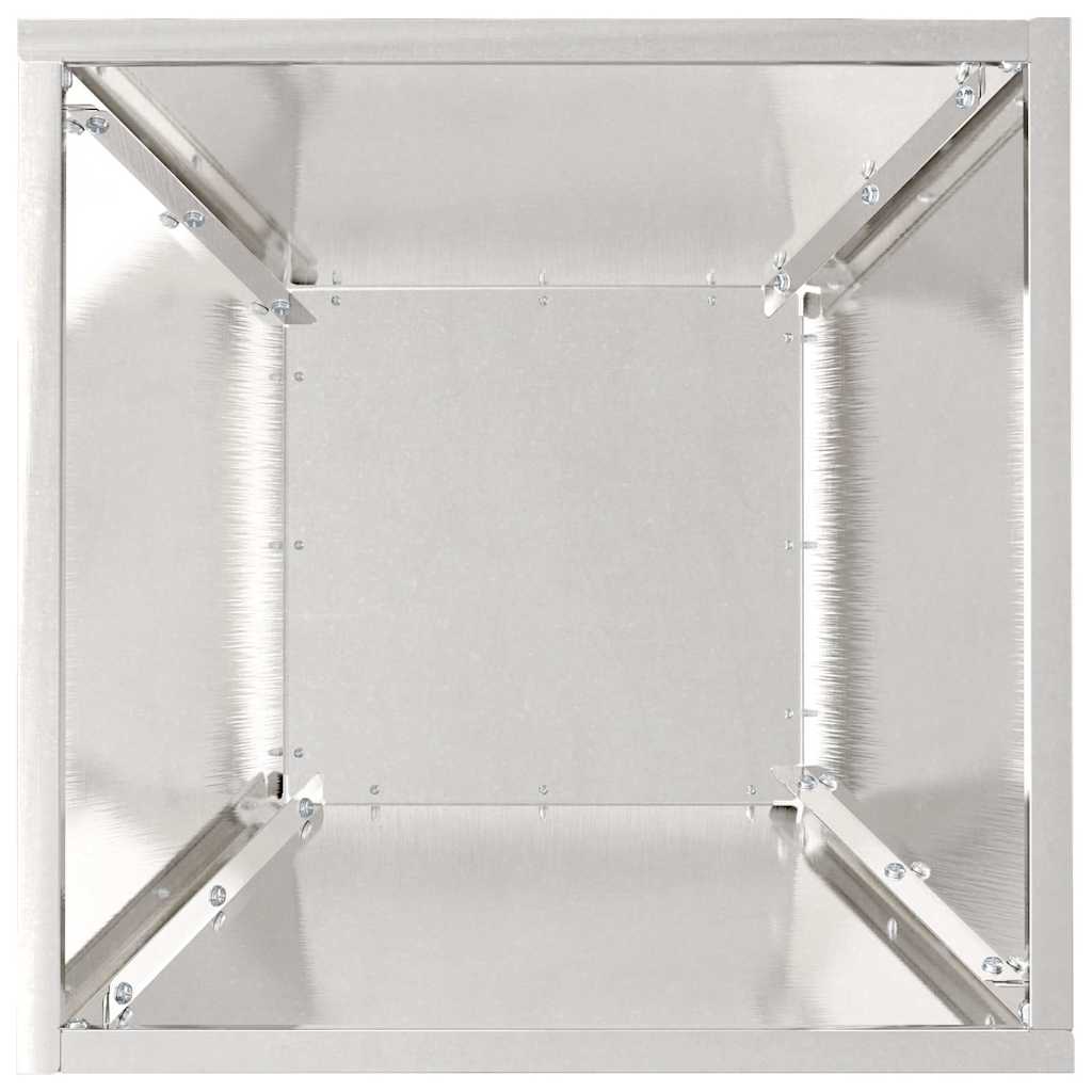 Garten-Pflanzgefäß 5 pcs Silber 35 x 35 x 15 cm Edelstahl