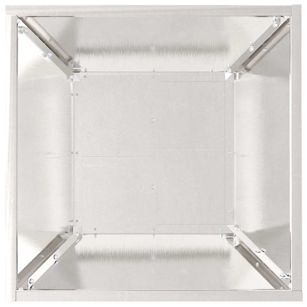 Garten-Pflanzgefäß Silber 40 x 40 x 15 cm Edelstahl