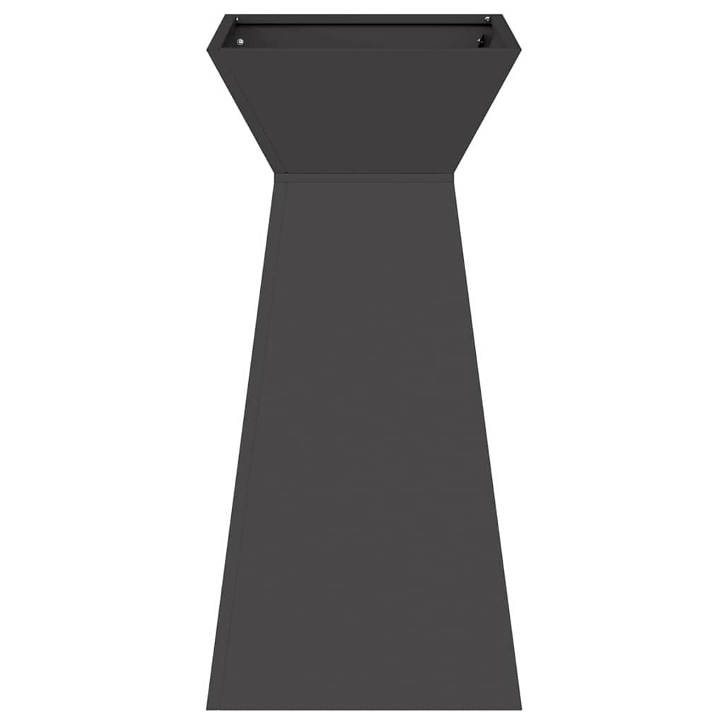 Säulen Pflanzer Schwarz 35 x 35 x 73 cm