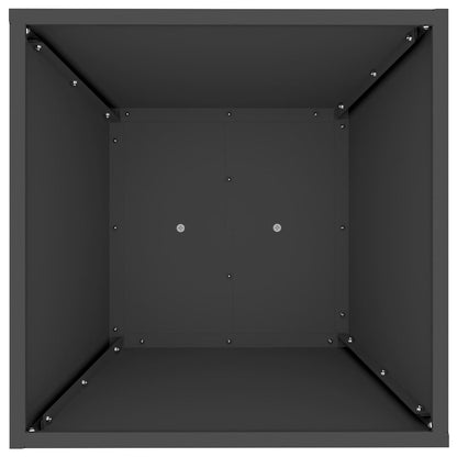 Säulen Pflanzer 2 pcs Schwarz 40 x 40 x 100 cm