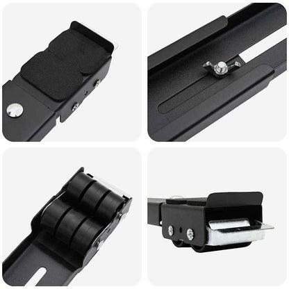 Waschmaschinensockel 2 pcs Schwarz 72 x 5 x 4,5 cm Edelstahl