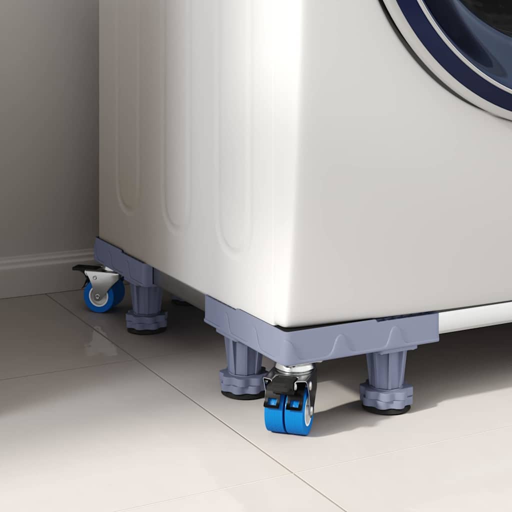 Waschmaschinensockel Grau 66 x 66 x 12 cm Edelstahl