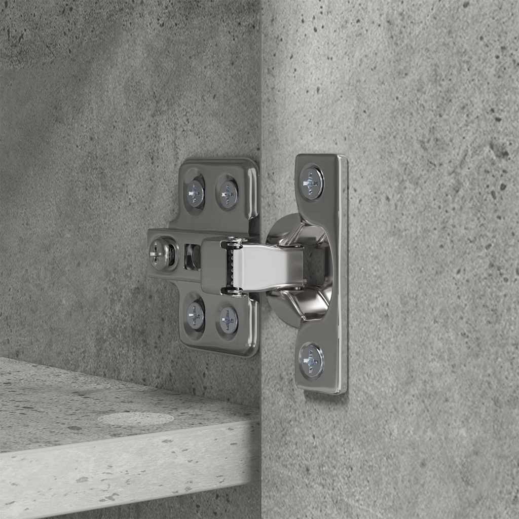 Wandmontierter nachttisch mit Regal Beton Grau 50 x 20 x 30 cm