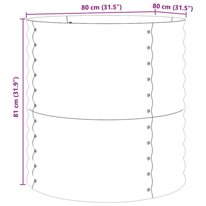Hochbeet Braun 80 x 80 x 81 cm Stahl