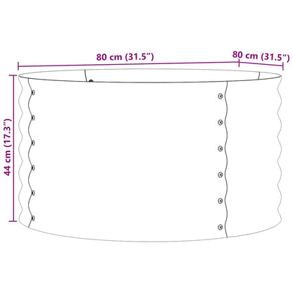 Hochbeet Braun 80 x 80 x 44 cm Stahl